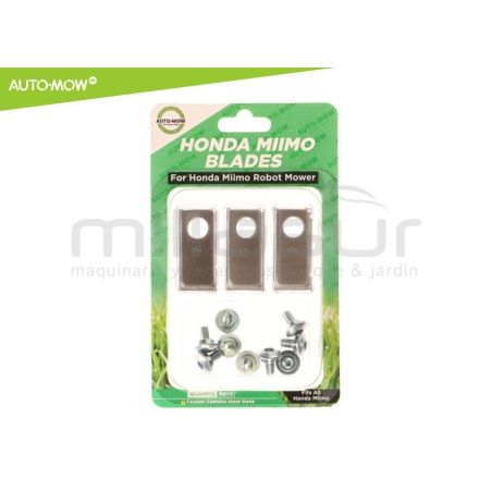 JUEGO 9 CUCHILLAS Y TORNILLOS ROBOT CORTACESPED HONDA MIIMO - motoscamaralweb.com