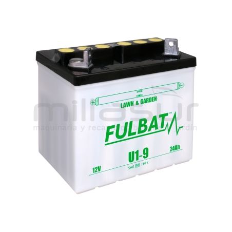 BATERIA ACIDO U1-9 24AH ( 195 x 130 x 180 ) +IZQ - motoscamaralweb.com