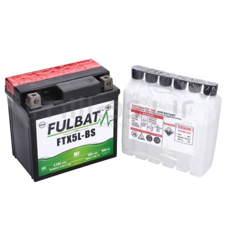 BATERIA MOTO FTX5L-BS 12V LIBRE MANTENIMIENTO 4.2Ah (113 x 70 x 105) +DER. - motoscamaralweb.com