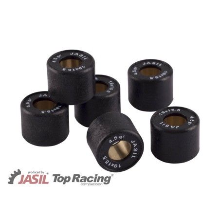 Rodillos de variador JASIL 19x15.5mm 4.5gr - 6 piezas- motoscamaralweb