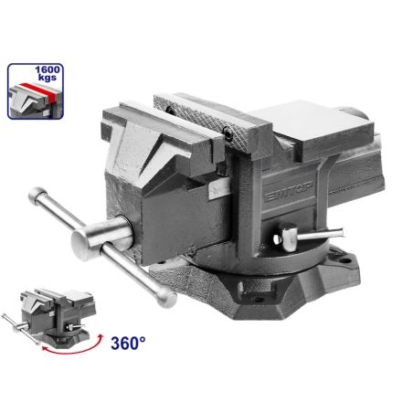 TORNILLO DE BANCO CON BASE GIRATORIA 6 - 11.2KG EMTOP - motoscamaralweb.com