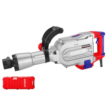 MARTILLO DEMOLICION 1700W 45J EMTOP (TIPO HEX - 2 CINCELES - CON MALETIN) - motoscamaralweb.com