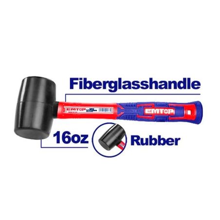 MARTILLO GOMA 450g EMTOP - motoscamaralweb.com