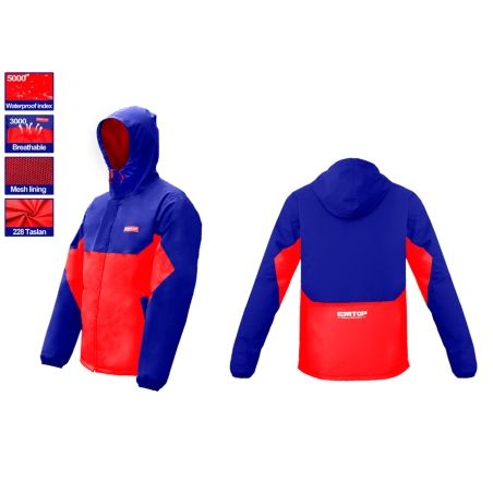 CHAQUETA IMPERMEABLE EMTOP TALLA L - motoscamaralweb.com