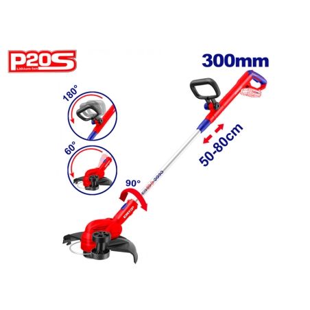 RECORTABORDES BATERIA 20V 300MM EMTOP - P20S (NO INCLUYE BATERIA NI CARGADOR) - motoscamaralweb.com