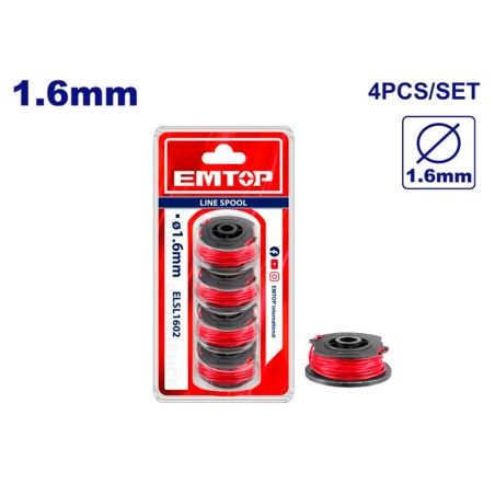 BLISTER 4 CARRETES NYLON RECAMBIO PARA CORTABORDES ELGT20018 - motoscamaralweb.com