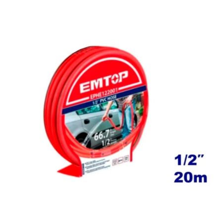 MANGUERA JARDIN 1/2 - 20M - EMTOP - motoscamaralweb.com