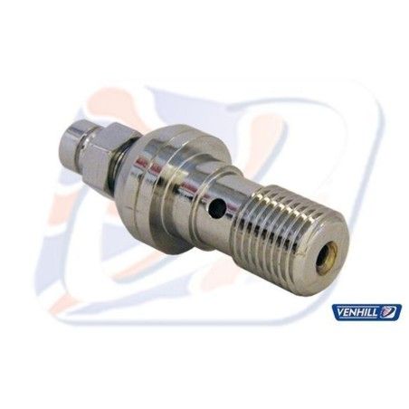 Tornillo con sangrador M10x1 Venhill cromado- motoscamaralweb.com