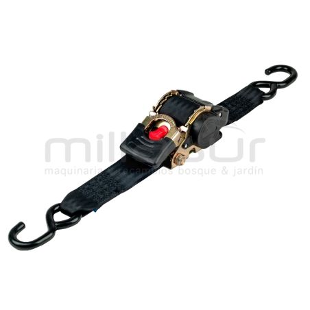 ESLINGA - CINTA DE TRINCAJE CON TENSOR DE CARRACA - 3MX52MM - 500KG GANCHO TIPO S - motoscamaralweb.com