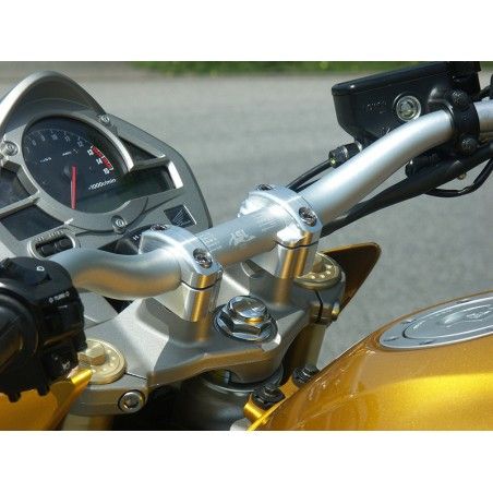 Torretas de manillar X-Bar Ø22.2 / Ø28.6. plata. +2 LSL 127RK25SI - motoscamaralweb.com