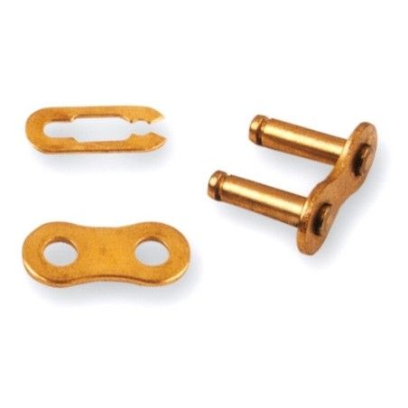 Enganche de cadena KMC cierre rápido 428 oro - motoscamaralweb.com