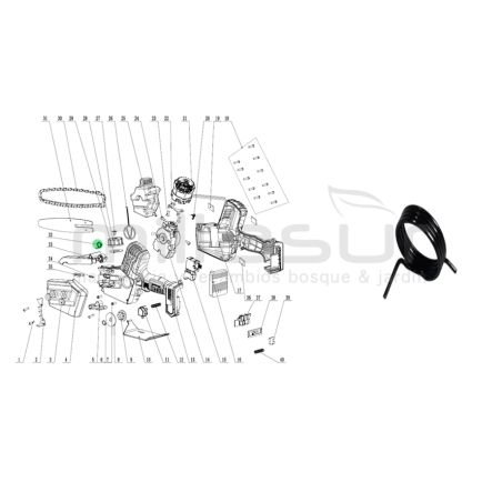 MUELLE PROTECTOR CADENA TGSLI2068 TOTAL - motoscamaralweb.com