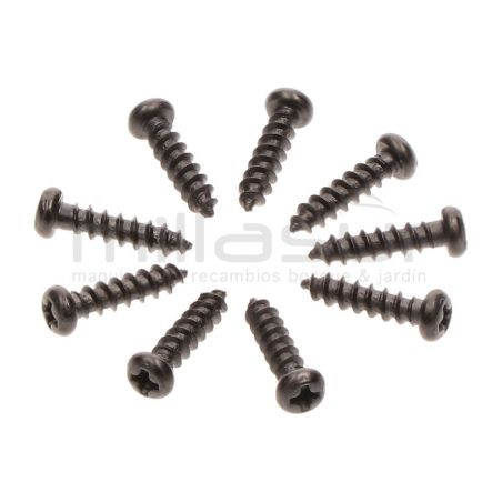 JUEGO 9 TORNILLOS NEGRO CARCASAS TPB2502 (38) - motoscamaralweb.com