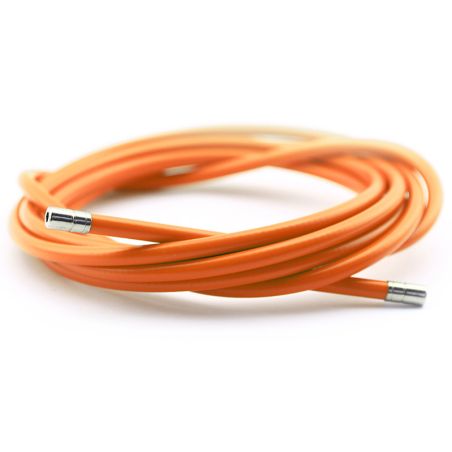 Funda cable acero laminado Ø5 naranja 2m - motoscamaralweb.com