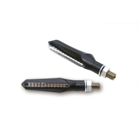 Intermitente secuencial LED HIGHSIDER smart Run - cristal ahumado - homologado E - Pareja - motoscamaralweb.com