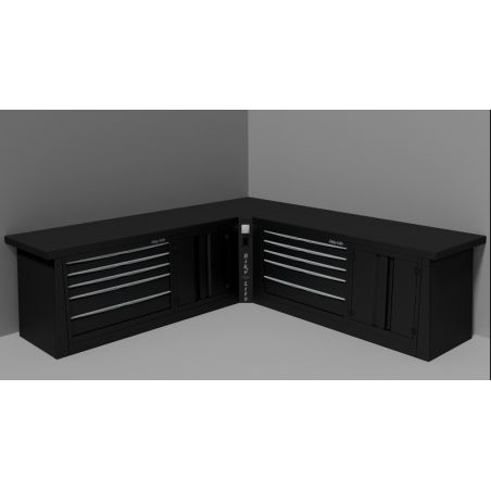 Panel de conexión de esquina entre bancos de trabajo Bike-Lift. con alimentación y manguera de aire - MF-PANG-900 A/E - motoscam