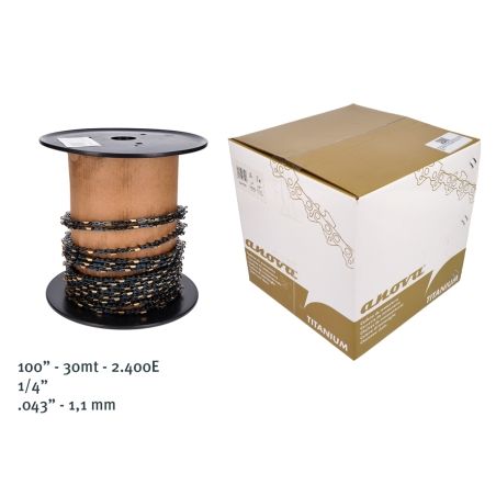 ROLLO CADENA 100 ANOVA TITANIUM 1/4 .043 - motoscamaralweb.com