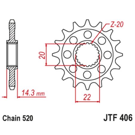 Piñón con goma anti-ruido JT SPROCKETS acero 406 - 520 - motoscamaralweb.com