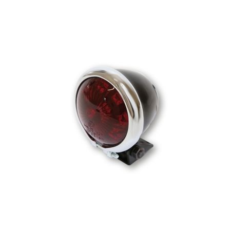 Piloto trasero LED HIGHSIDER smart Bates Style - cristal rojo - homologado E - 1 pieza - motoscamaralweb.com
