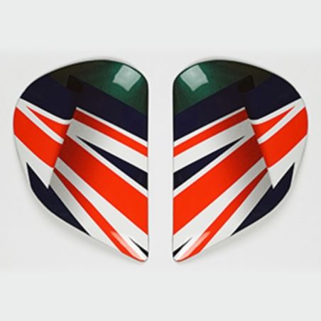 Cubiertas laterales ARAI (Sistema SuperAdSis J). UNION JACK Multicolor (Modelos: CHASER-V/PRO) - motoscamaralweb.com