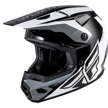 Casco FLY RACING Kinetic Crest - negro/blanco/gris - motoscamaralweb.com