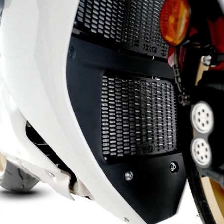 Protector de radiador de aceite R&amp;amp;G RACING Pro aluminio - Negro - motoscamaralweb.com