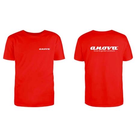 CAMISETA ROJA ANOVA - TALLA L - motoscamaralweb.com