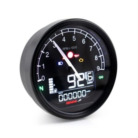 KOSO D80 TNT-05 Speedometer/Tachometer Black Ring - motoscamaralweb.com