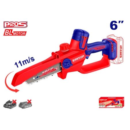 SIERRA 6 BATERIA 20V BRUSHLESS EMTOP - P20S (BATERIA Y CARGADOR NO INCLUIDOS) - motoscamaralweb.com