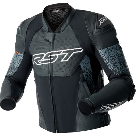 RST Pro Series Supersport-K D3O Leather Jacket - Black/Grey - motoscamaralweb.com