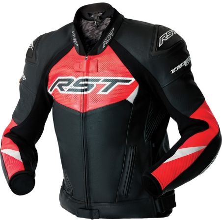 RST Tractech Evo D3O Leather Jacket - Black/Red - motoscamaralweb.com
