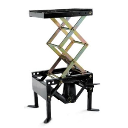 Elevador hidraulico central off road VECTOR negro (ruedas no incluidas) - motoscamaralweb.com