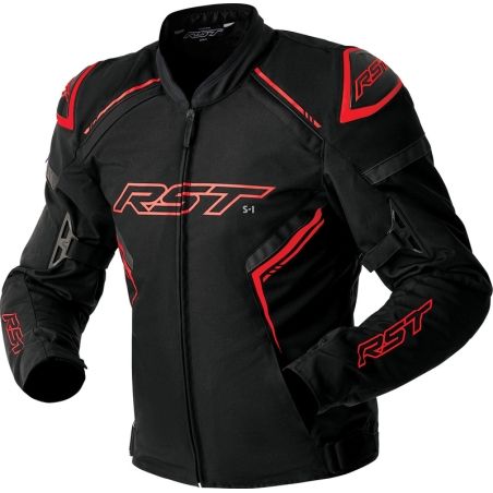 RST S1 D3O Textile Jacket - Black/Red - motoscamaralweb.com