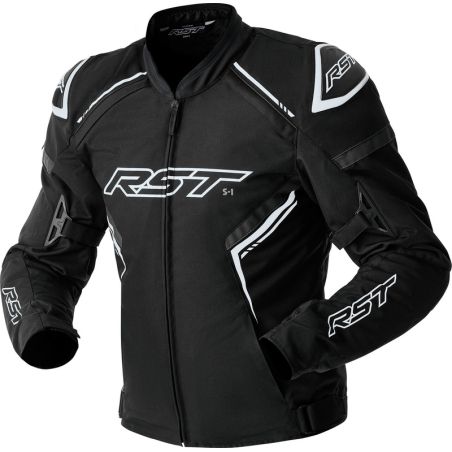 RST S1 D3O Textile Jacket - Black/White - motoscamaralweb.com