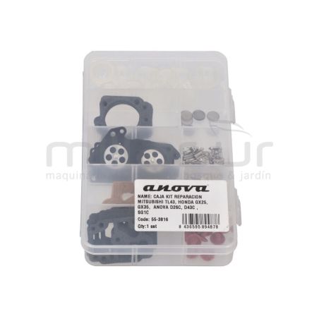 CAJA KIT REPARACION MITSUBISHI TL43. HONDA GX25. GX35. ANOVA D26C. D43C . SG1C - motoscamaralweb.com