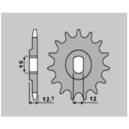 Piñón PBR acero estándar 2105 - 428 - motoscamaralweb.com