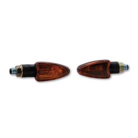 Intermitente HIGHSIDER smart Arrow Mini - cristal naranja - homologado E - Pareja - motoscamaralweb.com
