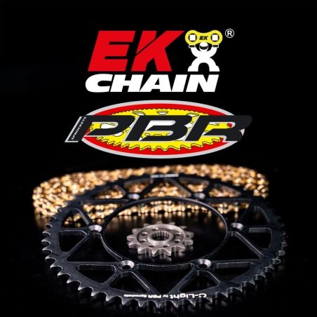 Kit de cadena EK/PBR 520M3 13/51 - corona ultraligera - motoscamaralweb.com