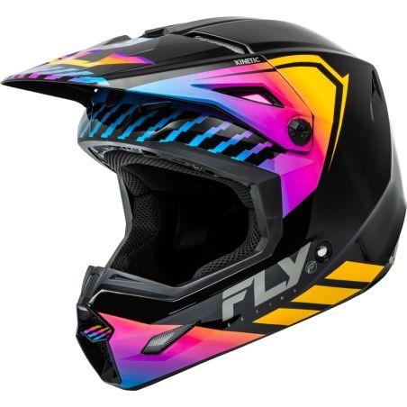 Casco FLY RACING Kinetic Menace - Negro / Sunrise - motoscamaralweb.com