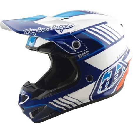 Casco TROY LEE DESIGNS GP Pro Mips - Segment azul/blanco - motoscamaralweb.com
