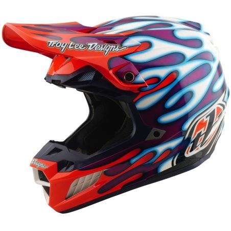 Casco TROY LEE DESIGNS SE5 Composite Mips - Overspray violeta/blanco - motoscamaralweb.com