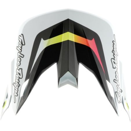 Visera TROY LEE DESIGNS SE5 Carbon - Lined Up blanco - motoscamaralweb.com
