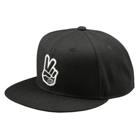Gorra TROY LEE DESIGNS Flat Bill Snapback Peace - negro - motoscamaralweb.com