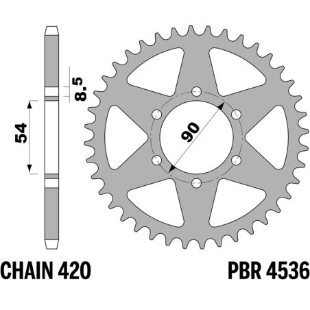 Corona PBR acero estándar - 420 - motoscamaralweb.com