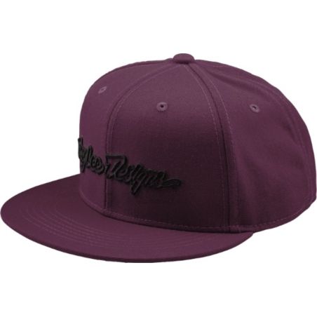 Gorra TROY LEE DESIGNS Flat Bill Snapback Signature - Sangria - motoscamaralweb.com