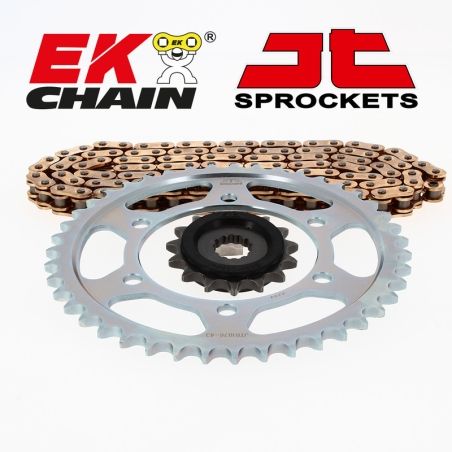 Kit de cadena EK/JT 520 SRX2 - 15/41-112 - Corona acero standard - motoscamaralweb.com