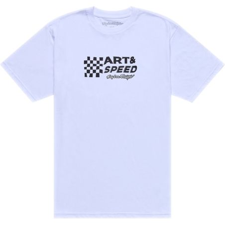 Camiseta TROY LEE DESIGNS Finish Line - blanco - motoscamaralweb.com