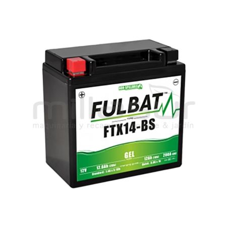 BATERIA MOTO FTX14AH-BS 12V LIBRE MANTENIMIENTO 12Ah (135 x 90 x 167) -DER. - motoscamaralweb.com