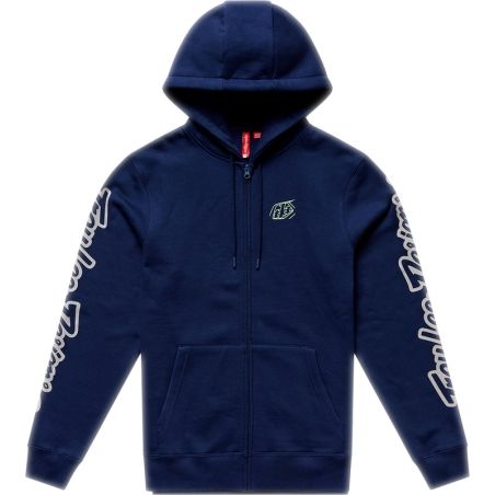 Sudadera con capucha TROY LEE DESIGNS Zip Up Badge - Navy/Sage - motoscamaralweb.com
