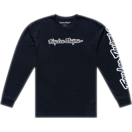 Camiseta TROY LEE DESIGNS Long Sleeve Signature - negro - motoscamaralweb.com